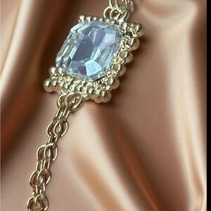 Fine‎ Stainless Steel Glass Gem Bracelet